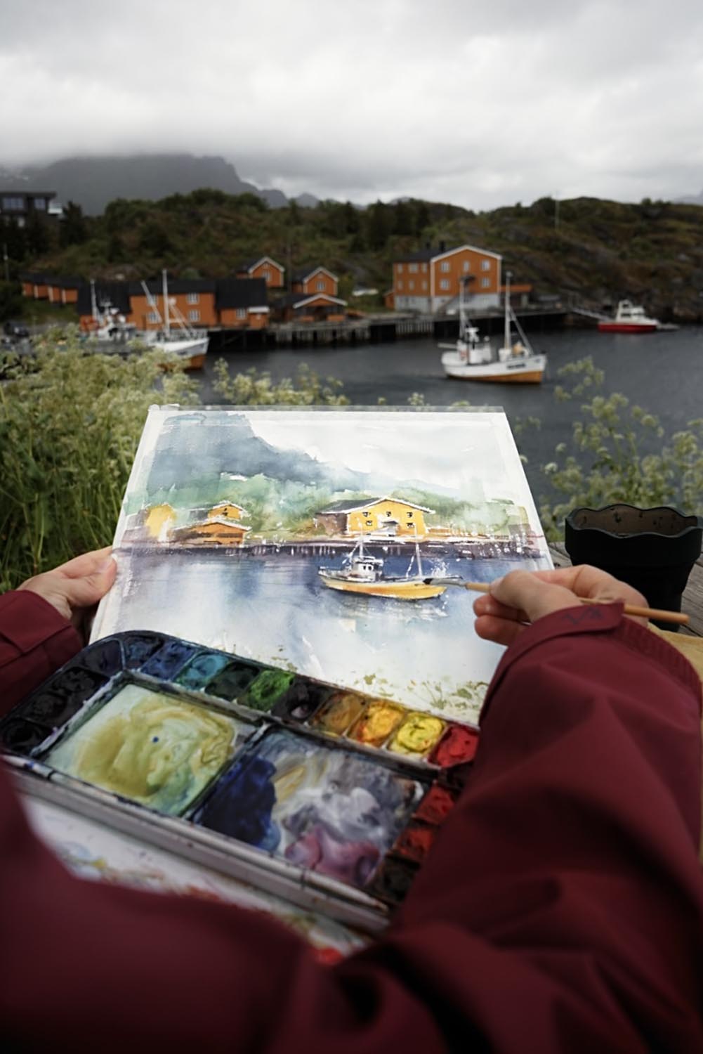 Lofoten Stamsund • Original Artwork 27x37cm