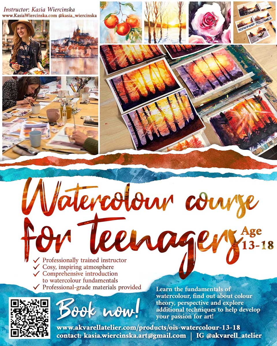 A Splash of Watercolour | OIS Watercolour painting course | 13-18 years old