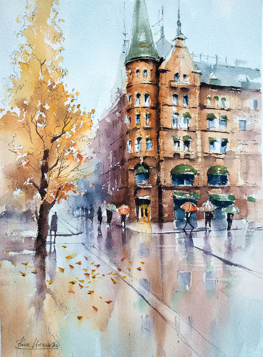 Online - Line & Wash Cityscape: Reflections • 2h