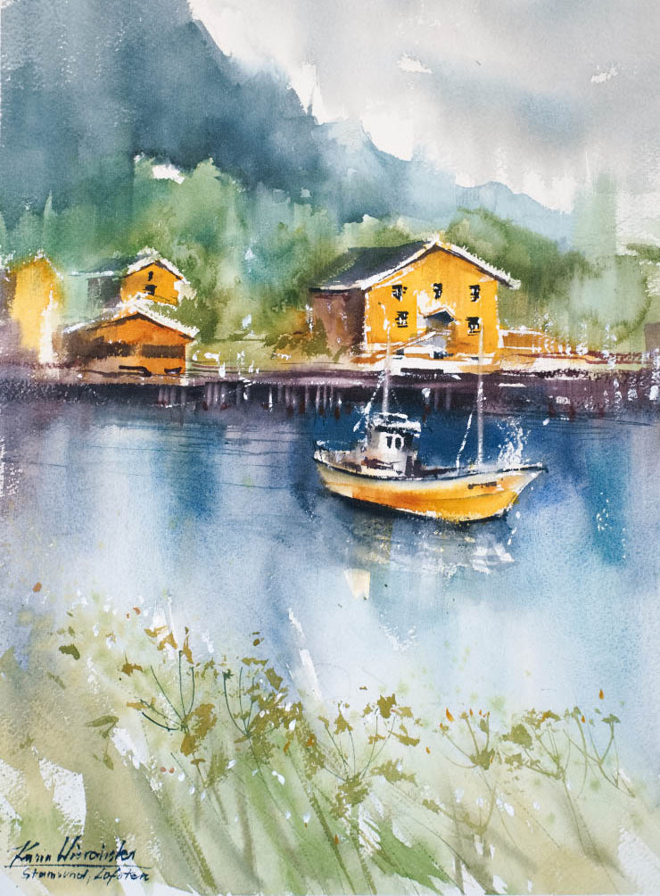 Lofoten Stamsund • Original Artwork 27x37cm