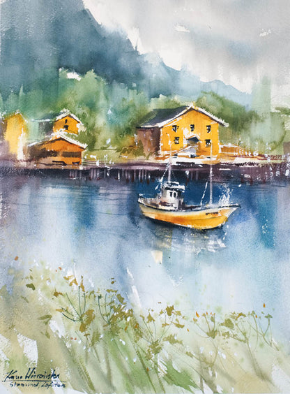 Lofoten Stamsund • Original Artwork 27x37cm