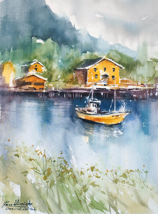 Lofoten Stamsund • Original Artwork 27x37cm