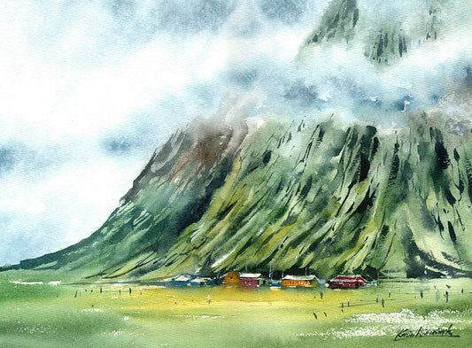 Lofoten Uttakleiv • Original Artwork 27x37cm