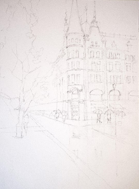 Online - Line & Wash Cityscape: Reflections • 2h