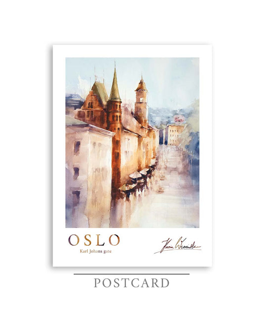 Postcard - Oslo • Karl Johans gate